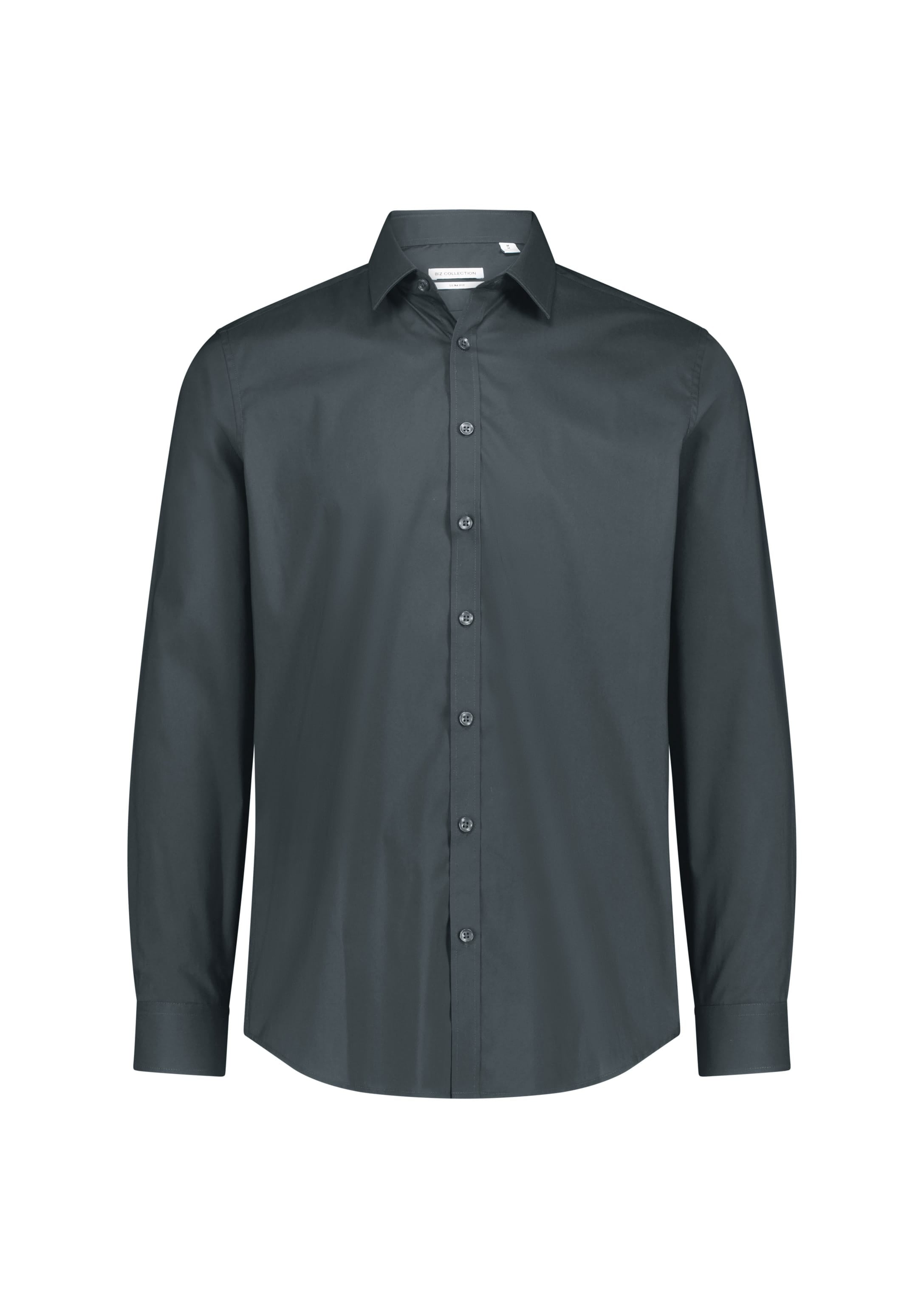 Biz Collection Men’s Fitzroy Slim Fit Long Sleeve Shirt S625M Slate / XS